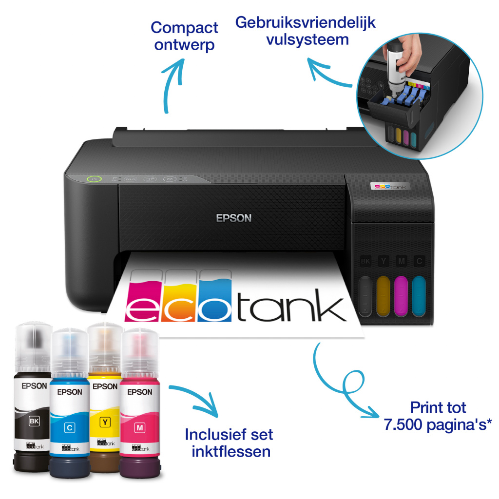 Epson EcoTank ET-1810 A4 Wi-Fi-printer met inkttank, inclusief tot 3 jaar inkt - Afbeelding 18