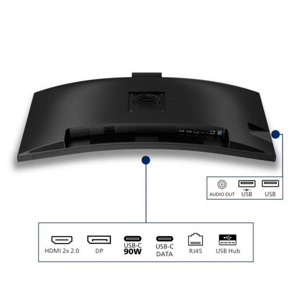 Philips 3000 series 34B2U3600CH/00 computer monitor 86,4 cm (34") 3440 x 1440 Pixels Wide Quad HD LCD Zwart - Afbeelding 5