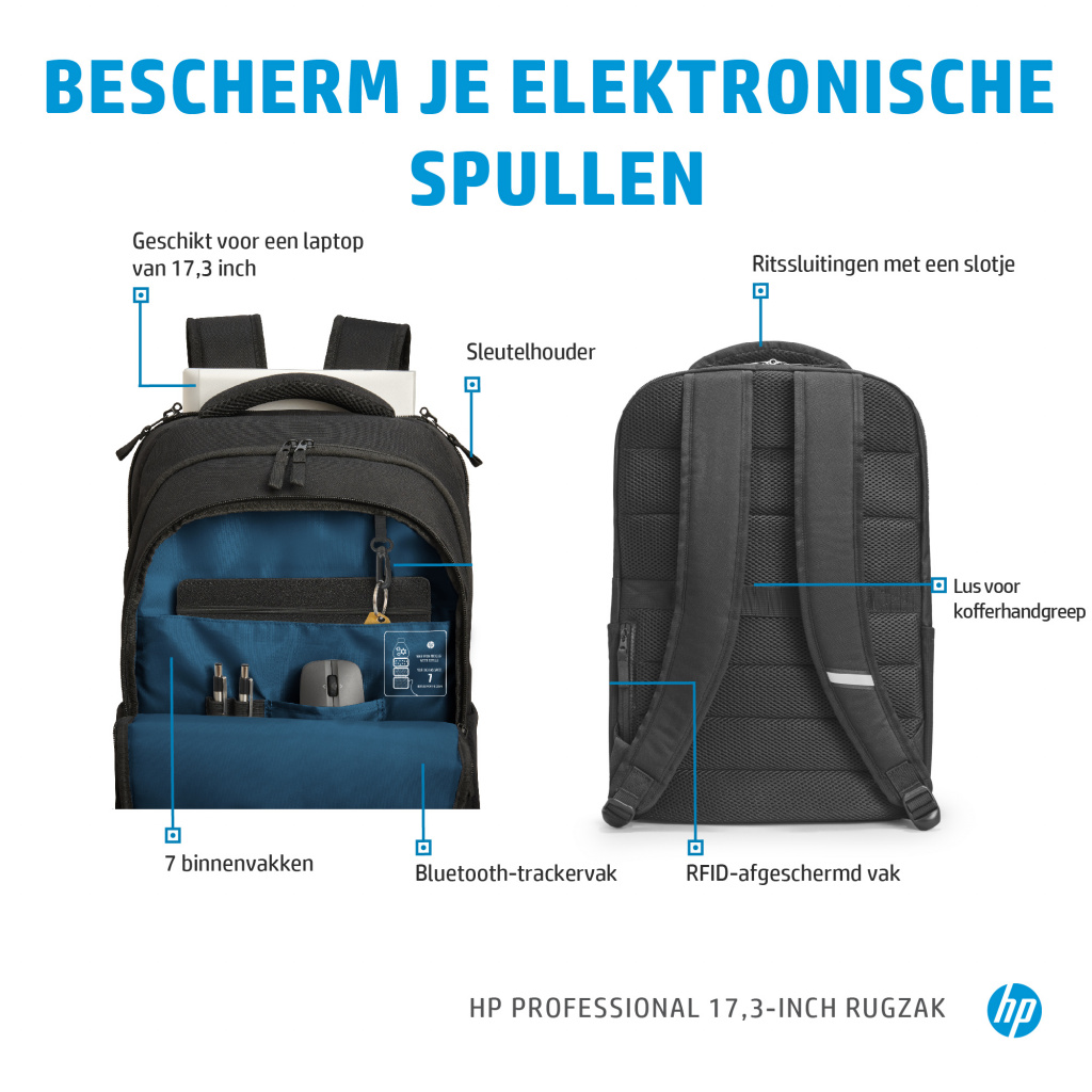 HP Professional 17,3-inch rugzak - Afbeelding 12