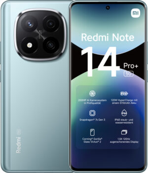 Xiaomi Redmi Note 14 Pro+ 5G 16,9 cm (6.67") Dual SIM USB Type-C 8 GB 256 GB 5110 mAh Blauw