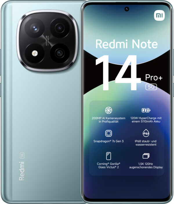 Xiaomi Redmi Note 14 Pro+ 5G 16,9 cm (6.67") Dual SIM USB Type-C 8 GB 256 GB 5110 mAh Blauw