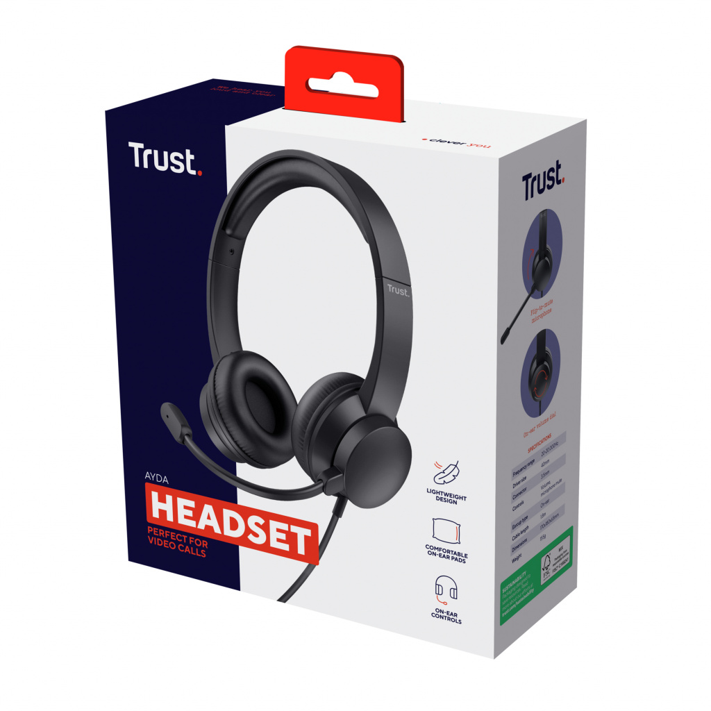 Trust Ayda – Headset met microfoon voor PC en Laptop met 3.5mm aansluiting - Afbeelding 8