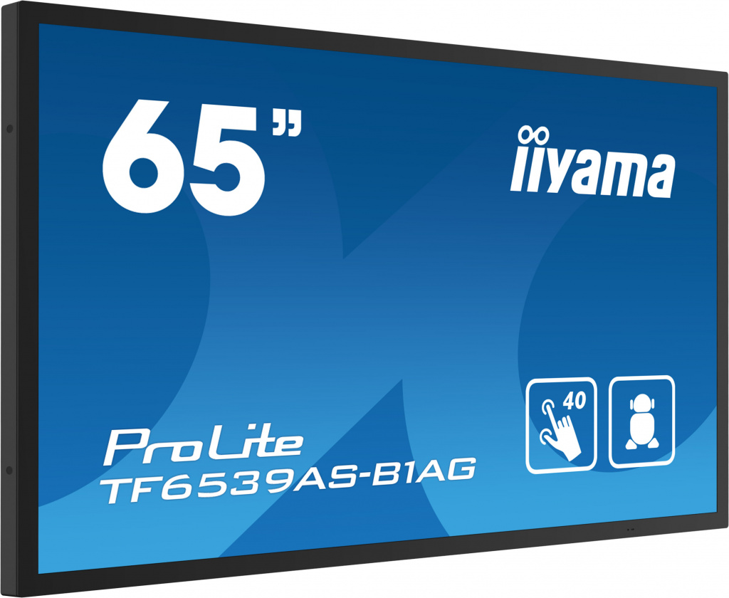 iiyama TF6539AS-B1AG beeldkrant Digitale signage flatscreen 163,8 cm (64.5") LED 500 cd/m² 4K Ultra HD Zwart Touchscreen Type pr - Afbeelding 11