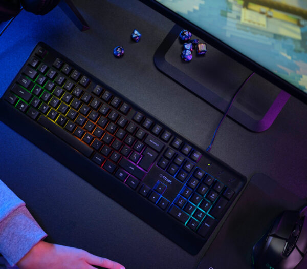 Trust GXT 792 Quadrox toetsenbord Inclusief muis Gamen USB QWERTY Belgisch Zwart - Afbeelding 9