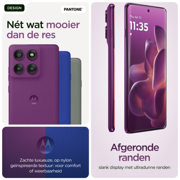 Motorola edge 60 pro 16,9 cm (6.67") Dual SIM Android 15 5G USB Type-C 12 GB 512 GB 6000 mAh Paars - Afbeelding 16