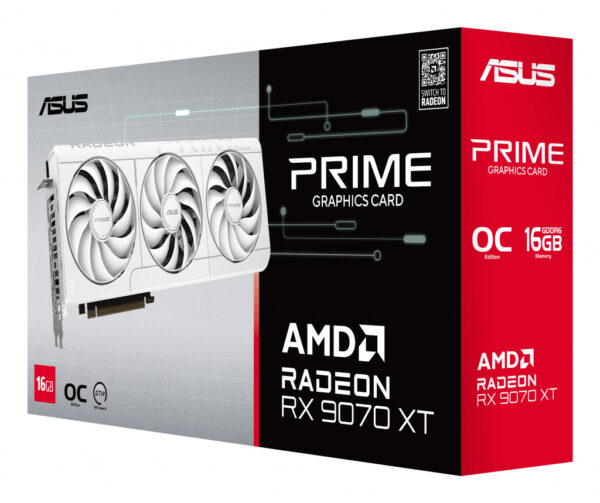 ASUS Prime -RX9070XT-O16G-WHITE AMD Radeon RX 9070 XT 16 GB GDDR6 - Afbeelding 12