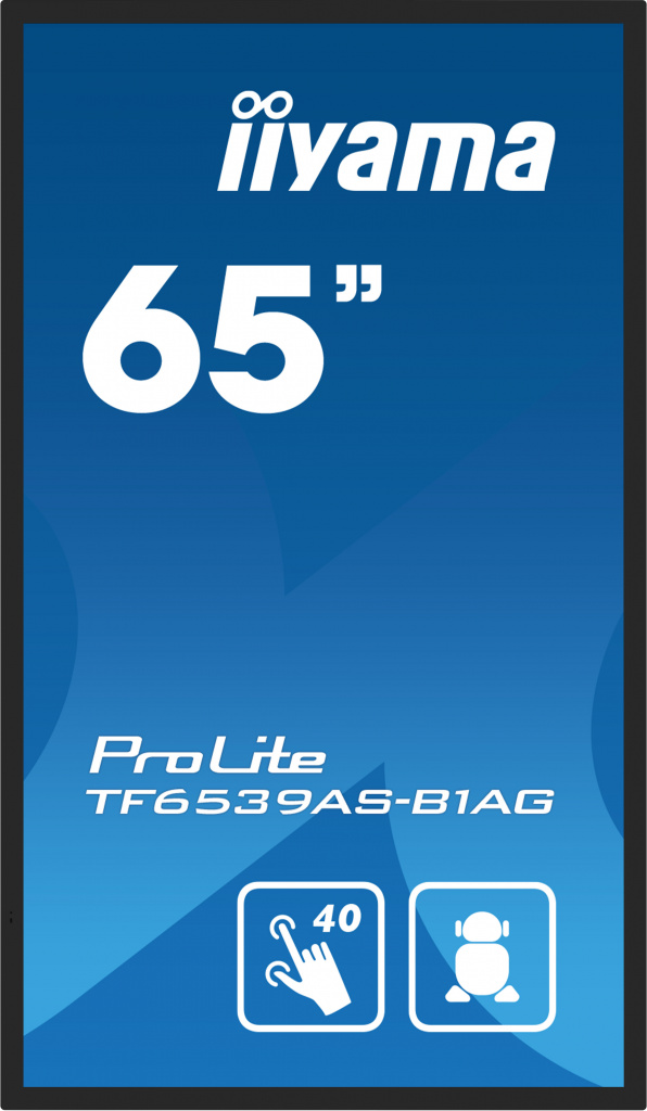 iiyama TF6539AS-B1AG beeldkrant Digitale signage flatscreen 163,8 cm (64.5") LED 500 cd/m² 4K Ultra HD Zwart Touchscreen Type pr - Afbeelding 3