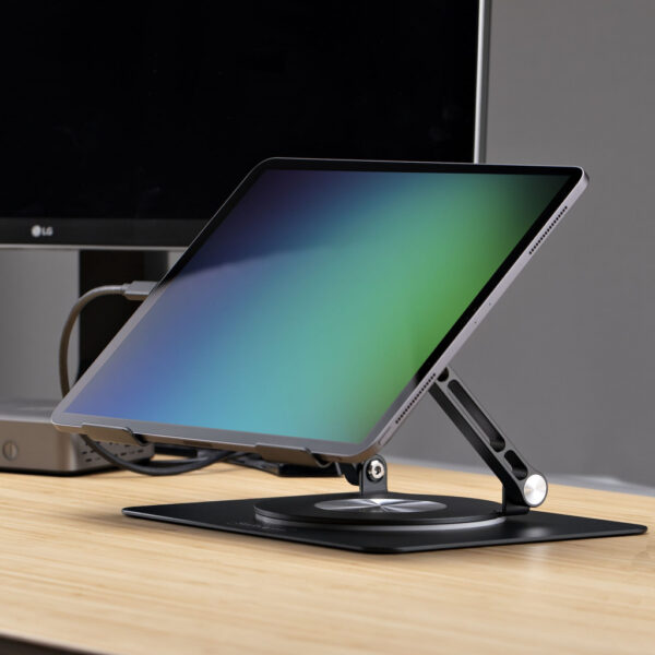 StarTech.com Draaibare Laptopstandaard, 360 Roterende Laptophouder voor Computer, Verhoogd plateau met Verstelbare Kanteling, Ma - Afbeelding 5