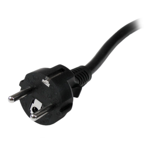 StarTech.com 2m Computer Stroomkabel, 16AWG, EU Schuko naar C19, 16A 250V, Zwart, AC Vervangkabel, Printer Voedingskabel, PC Pow - Afbeelding 2