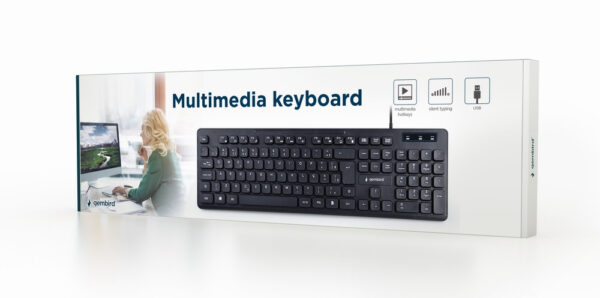 Gembird KB-MCH-04-DE toetsenbord Universeel USB QWERTZ Duits Zwart - Afbeelding 2