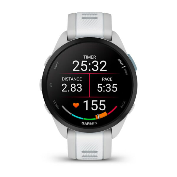 Garmin Forerunner 165 Music 3,05 cm (1.2") AMOLED 43 mm Digitaal 390 x 390 Pixels Touchscreen Grijs GPS - Afbeelding 2
