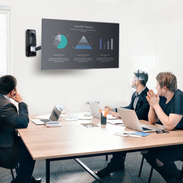 StarTech.com Draaibare TV Beugel voor 26" tot 65" (45kg) Flat of Curved TVs, VESA TV Muursteun, Inklapbaar/Kantelbaar, Low Profi - Afbeelding 9