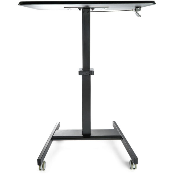 StarTech.com Mobiel Bureau Ergonomisch Zit-Sta Computermeubel op Wielen One Touch verstelbare Mobiele Werkplek Bureautafel op Wi - Afbeelding 7