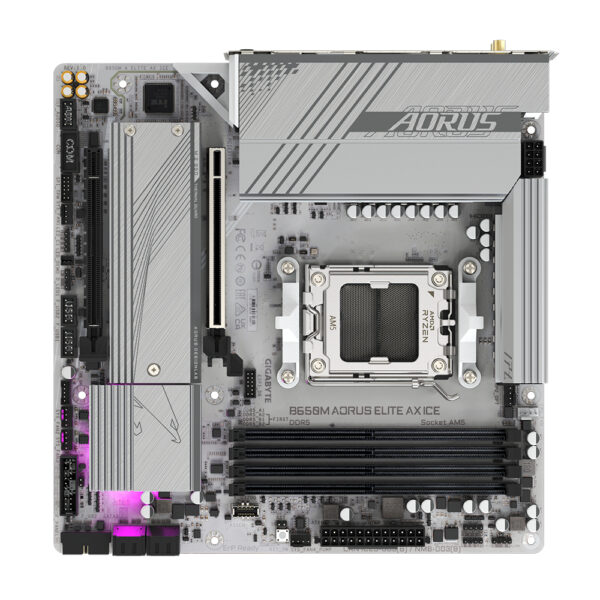 GIGABYTE B650M AORUS ELITE AX ICE moederbord AMD B650 Socket AM5 micro ATX - Afbeelding 5