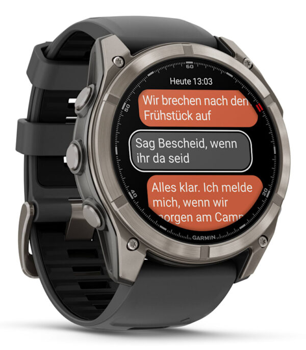 Garmin fēnix 8 Pro 3,56 cm (1.4") AMOLED 51 mm Digitaal 454 x 454 Pixels Touchscreen Grafiet, Titanium Wifi GPS - Afbeelding 3