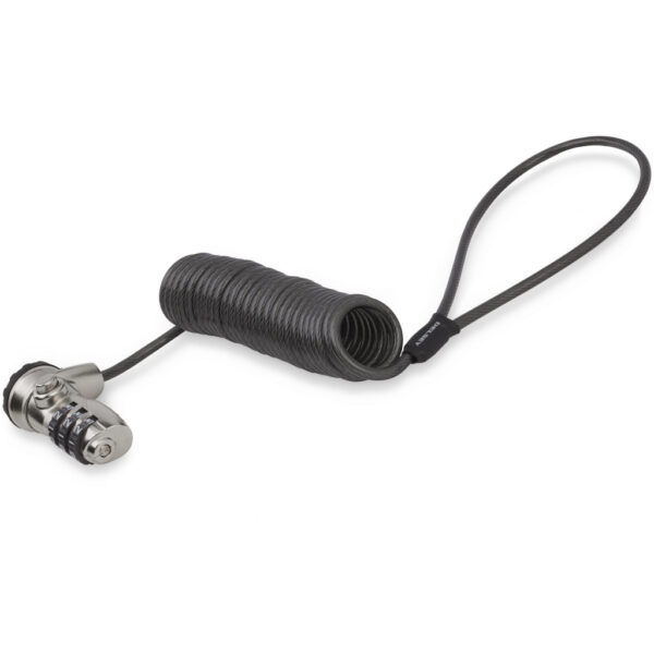 StarTech.com LTLOCK3DCOIL kabelslot Zwart, Roestvrijstaal 1,8 m - Afbeelding 3