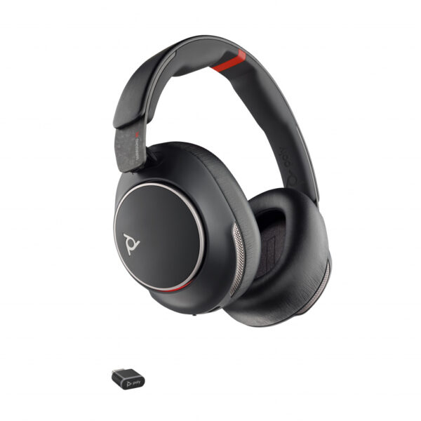 Poly Voyager Surround 85 UC USB-C-headset + USB-C/A-adapter + oplaadstandaard - Afbeelding 3