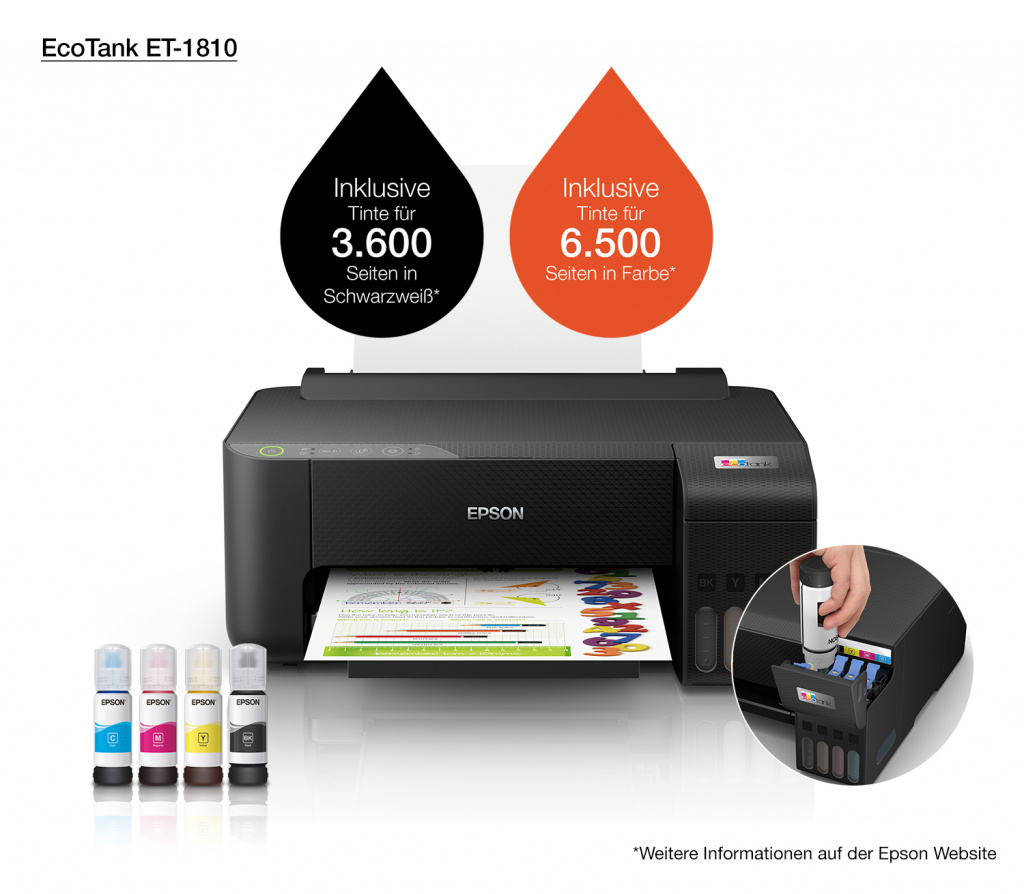 Epson EcoTank ET-1810 A4 Wi-Fi-printer met inkttank, inclusief tot 3 jaar inkt - Afbeelding 13