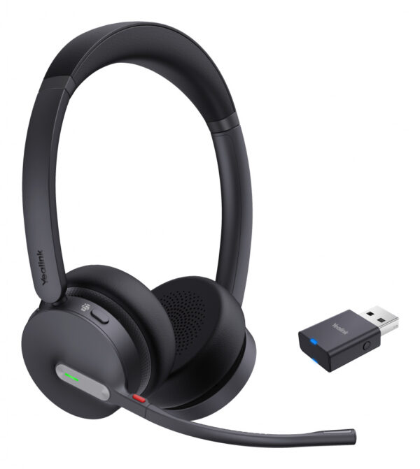 Yealink WH64 Hybrid Dual Teams Headset Draadloos Hoofdband Kantoor/callcenter Micro-USB Bluetooth Zwart