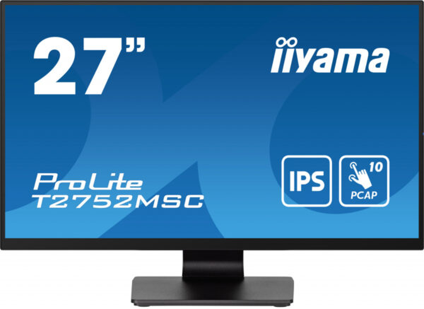 iiyama ProLite T2752MSC-B1 computer monitor 68,6 cm (27") 1920 x 1080 Pixels Full HD LED Touchscreen Zwart - Afbeelding 2