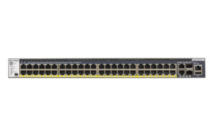 NETGEAR ProSAFE Managed Switch - GSM4352PA - Stackable platform met 48 PoE+ poorten + 2 x SFP+ en 2 x 10GBASE-T poorten (550W PS