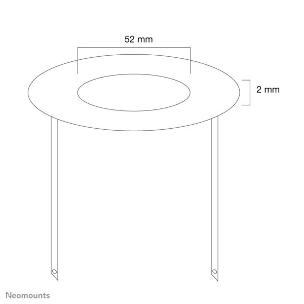 Neomounts FPMA-CRB5 Afdekrozet - diam. 52 mm - Afbeelding 2