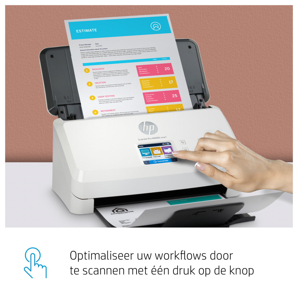 HP ScanJet Pro N4000 snw1 Paginascanner 600 x 600 DPI A4 Zwart, Wit - Afbeelding 11