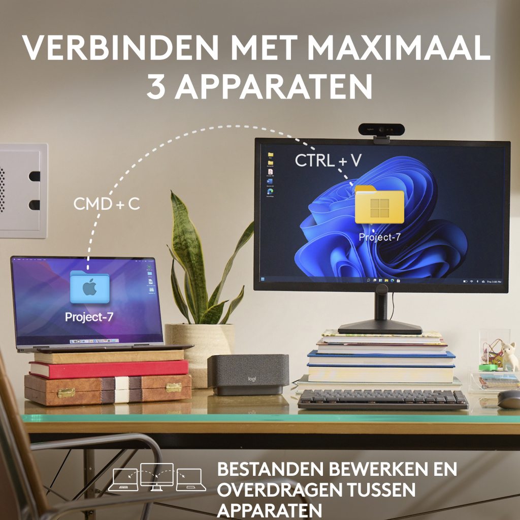 Logitech 910-006930 muis Kantoor Rechtshandig RF-draadloos + Bluetooth Laser 8000 DPI - Afbeelding 8