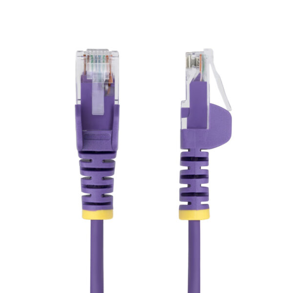 StarTech.com 10m Dunne CAT6 Ethernet Kabel, Paars, Snagless, 100W PoE, UTP, LSZH, 28AWG Pure Koperdraad, Slim RJ45 Netwerk Patch - Afbeelding 2