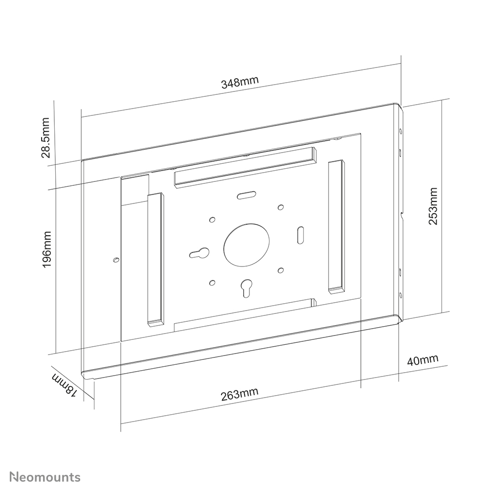 Neomounts WL15-660WH1 Tablet muurbeugel 12.9" - vergrendelbaar - Afbeelding 13