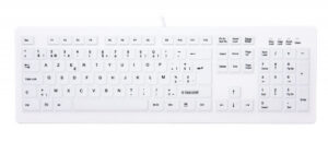 CHERRY AK-C8100F-FU1-W/BE toetsenbord Kantoor RF Draadloos AZERTY Belgisch Wit