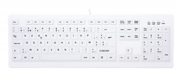 CHERRY AK-C8100F-FU1-W/BE toetsenbord Kantoor RF Draadloos AZERTY Belgisch Wit