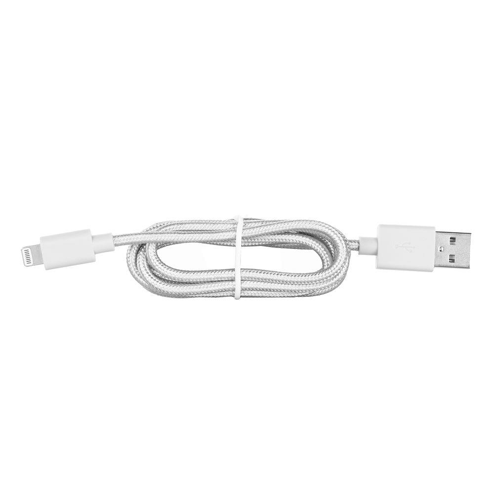 ACT USB 2.0 laad- en datakabel A male - Lightning male 1 meter, nylon, MFI gecertificeerd - Afbeelding 2
