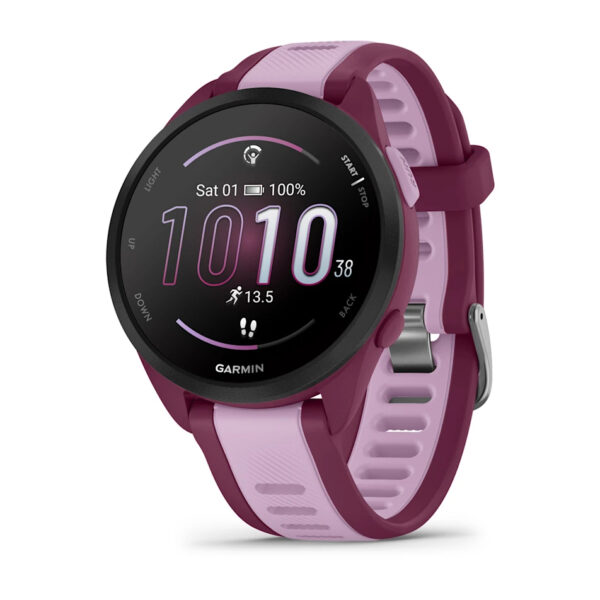 Garmin Forerunner 165 Music 3,05 cm (1.2") AMOLED 43 mm Digitaal 390 x 390 Pixels Touchscreen Paars GPS