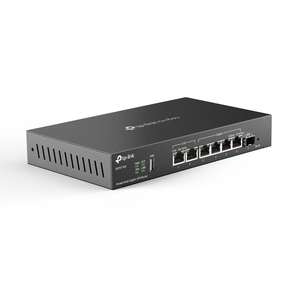 TP-Link Omada ER707-M2 bedrade router 2.5 Gigabit Ethernet, Fast Ethernet, Gigabit Ethernet Zwart - Afbeelding 3