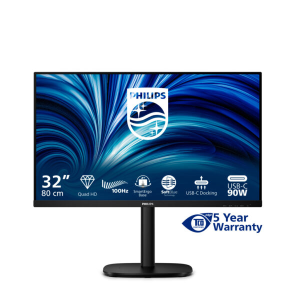 Philips 32B2U3601/00 computer monitor 80 cm (31.5") 2560 x 1440 Pixels Quad HD LCD Zwart - Afbeelding 2