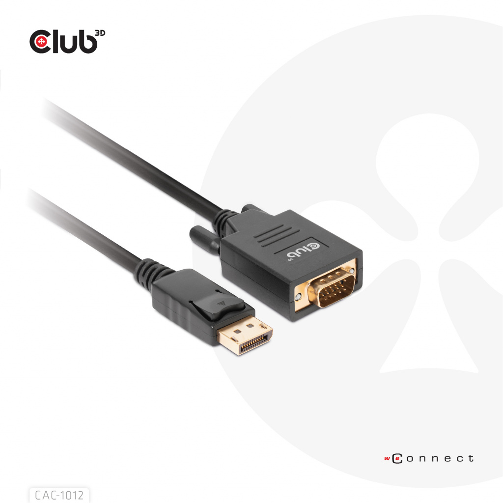CLUB3D DisplayPort to VGA Cable M/M - Afbeelding 2