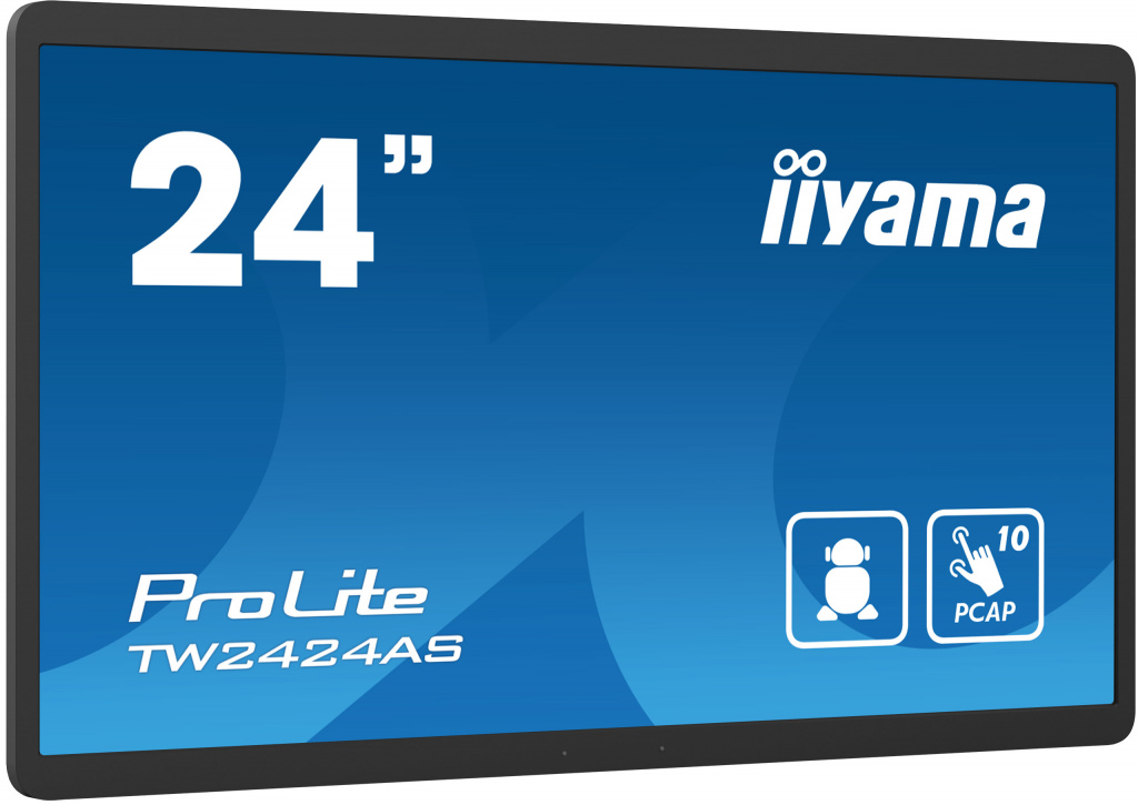 iiyama TW2424AS-B1 beeldkrant Digitale signage flatscreen 60,5 cm (23.8") Wifi 250 cd/m² 4K Ultra HD Zwart Touchscreen Type proc