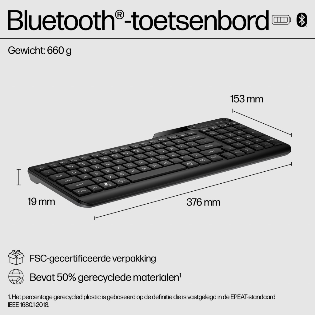 HP 460 Bluetooth-toetsenbord voor meerdere apparaten - Afbeelding 2