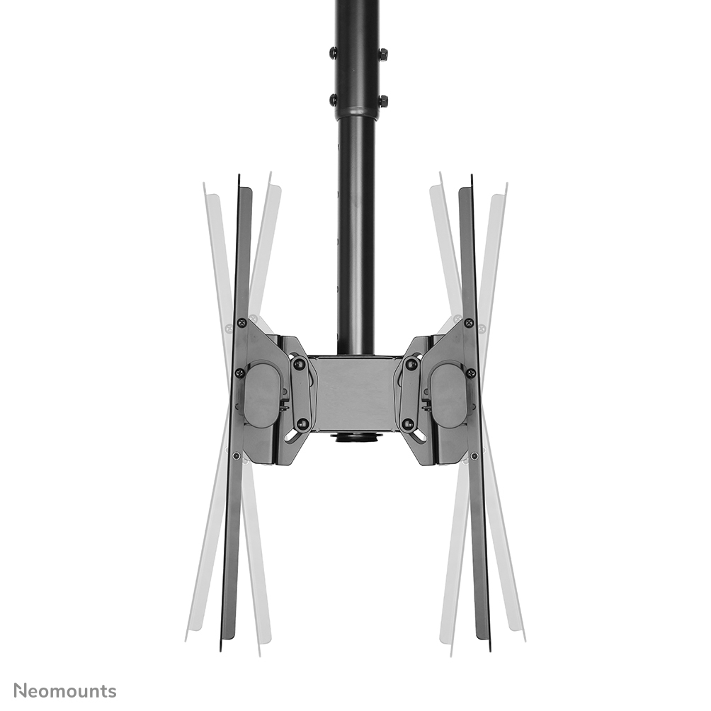 Neomounts NM-C440DBLACK Dual monitor/TV-beugel plafond 32-60" - h 56-91 cm - Afbeelding 4