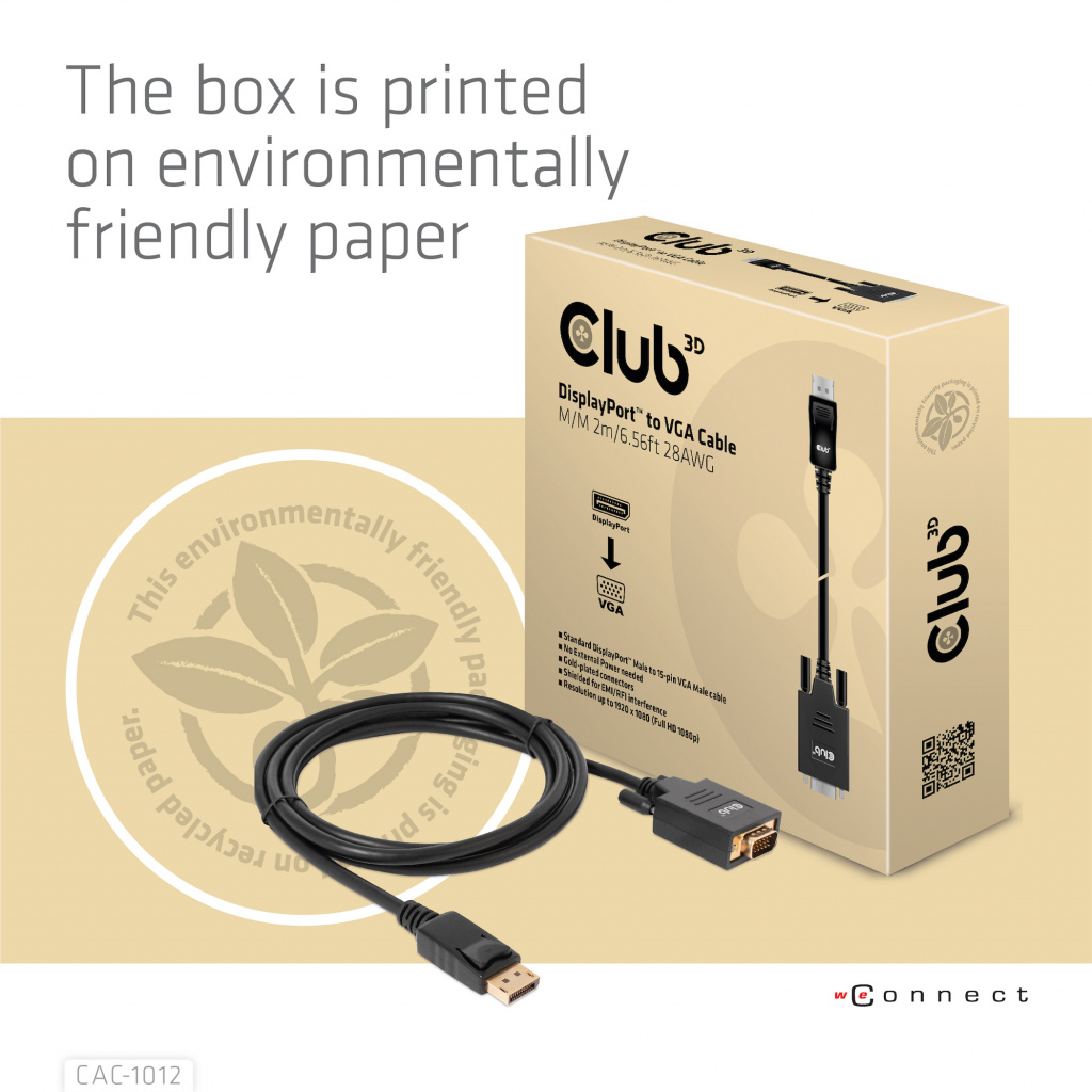 CLUB3D DisplayPort to VGA Cable M/M - Afbeelding 9