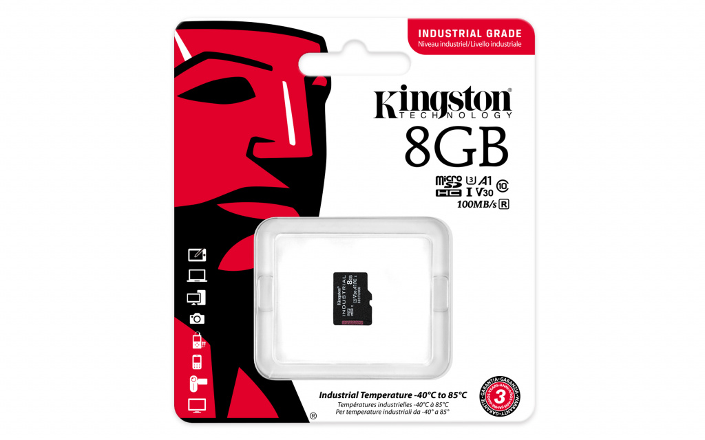 Kingston Technology 8GB microSDHC Industrial C10 A1 pSLC-kaart enkele verpakking zonder adapter - Afbeelding 3