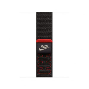 Apple Nike Sport Loop Band Zwart Nylon, Gerecycled polyester, Spandex