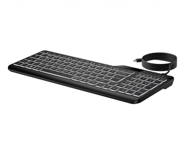 HP 405 backlit toetsenbord met kabel voor meerdere apparaten - Afbeelding 2