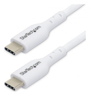 StarTech.com 2m USB-C Laadkabel, Charge & Sync, 60W (3A) PD, USB 2.0, Laptop Type C Laadkabel - Witte USB-C Oplaadkabel