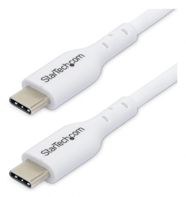 StarTech.com 2m USB-C Laadkabel, Charge & Sync, 60W (3A) PD, USB 2.0, Laptop Type C Laadkabel - Witte USB-C Oplaadkabel