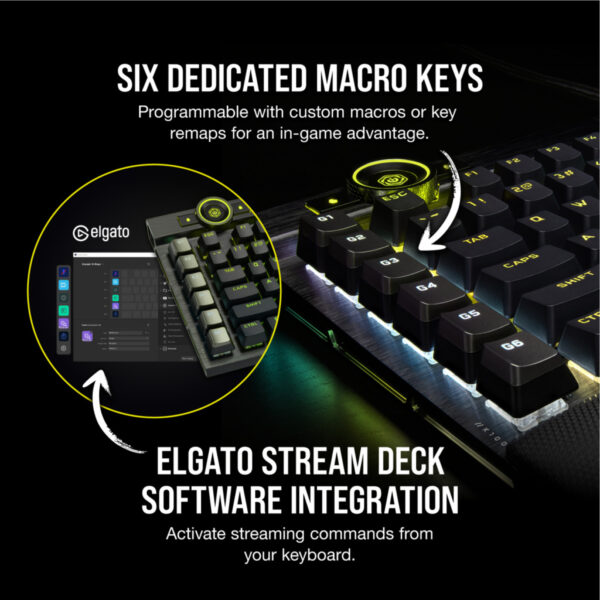 Corsair K100 RGB toetsenbord Gamen USB AZERTY Frans Zwart - Afbeelding 8