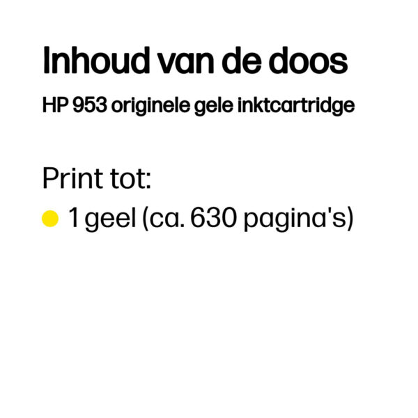 HP 953 originele gele inktcartridge - Afbeelding 2