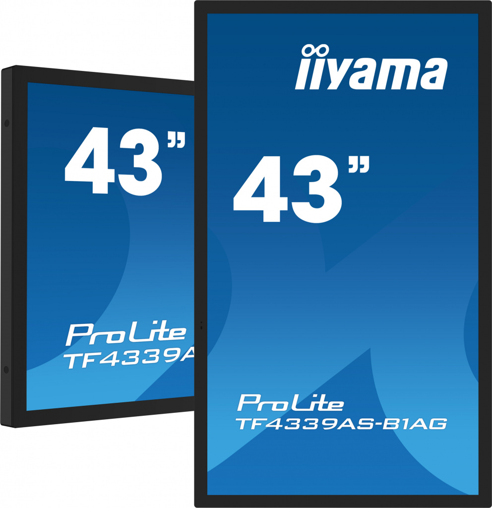 iiyama TF4339AS-B1AG beeldkrant Digitale signage flatscreen 108 cm (42.5") LED 500 cd/m² 4K Ultra HD Zwart Touchscreen Type proc