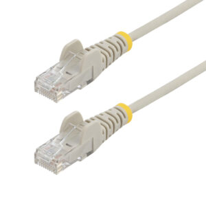 StarTech.com 15m Dunne CAT6 Ethernet Kabel, Grijs, Snagless, 100W PoE, UTP, LSZH, 28AWG Pure Koperdraad, Slim RJ45 Netwerk Patch